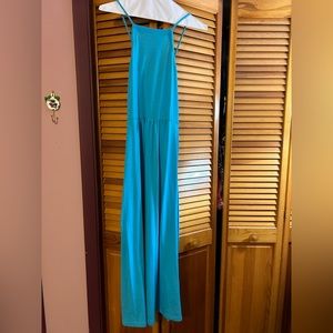 Lou and Grey midi high neck blue sundress